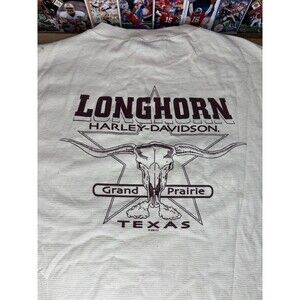 harley davidson VTG 1998 Single Stitch grand praire texas Longhorns T shirt Knit